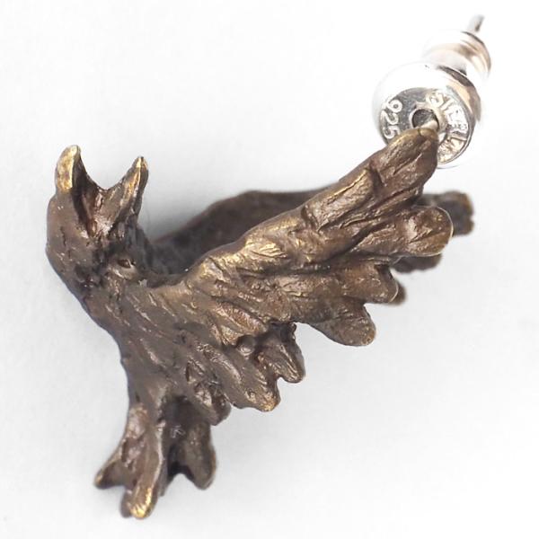 DECOvienya（デコヴィーニャ） 手作りアクセサリー カラスのピアス ゴールド 片耳 / 動物...