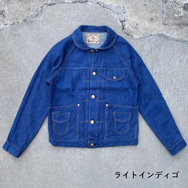 graphzero(グラフゼロ) 13oz セルビッチ デニムジャケット ラグラン ライトインディゴ