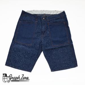 graphzero（グラフゼロ） アロハシャツ 半袖 草花柄 ワラカット刺繍