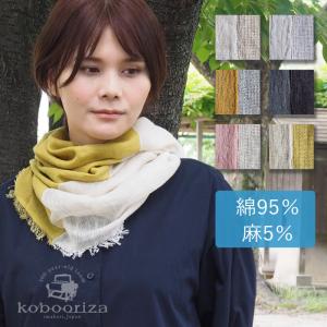 綿麻 NECKABLE パーカー スヌード kobooriza 工房織座  レディース 薄手 ショール ストール 軽い 日焼け対策 春 夏 秋