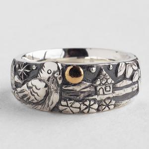 moge(モゲ) シルバーアクセサリー 同じ月を見てた―ウサギ― シルバー