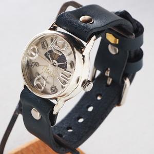 手作り腕時計 ハンドメイド 渡辺工房 On Time SUN&MOON シルバー アンティーク調 サンアンドムーン/メンズ レディース ユニセックス 男女兼用