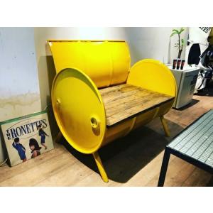 オリジナルロゴ入れ可能 ドラム缶リメイクソファ...の詳細画像2