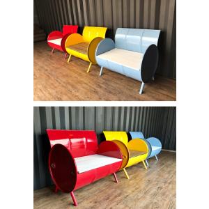 オリジナルロゴ入れ可能 ドラム缶リメイクソファ...の詳細画像3