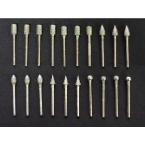 3mm軸　ダイヤモンドビット　20本セット　ルーター　リューター　研磨　研削