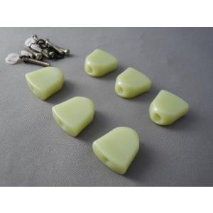 GOTOH(ゴトー)用　クルーソンタイプノブ(ペグボタン) グリーン　6個セット