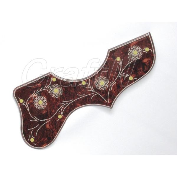 J-200 タイプピックガード 厚手タイプ　ダークブラウン　柄が消えることはありません