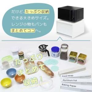 耐熱 木製 レンジラック レンジ 収納 幅45...の詳細画像3