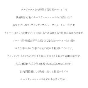 安全靴 スリッポン ニット素材 タルテックス ...の詳細画像1