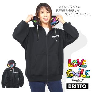 ロメロブリット ジップパーカー 前開きパーカー ダンボールニット 長袖 リラックスウェア BRITTO ブリット 772104｜craftworks