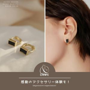 ピアス 金属アレルギー対応 スクエア K18 ...の詳細画像1