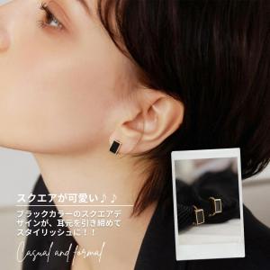 ピアス 金属アレルギー対応 スクエア K18 ...の詳細画像2