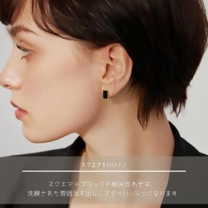 ピアス 金属アレルギー対応 スクエア K18 ...の詳細画像4