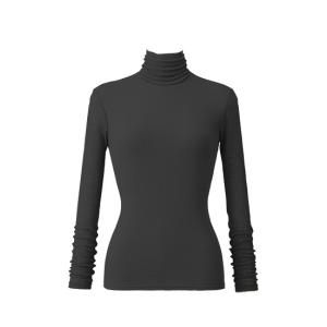 天使の綿シフォン 7分袖 ハイネック カットソー 【2025年秋冬新カラー