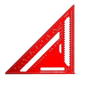 YFFSFDC 三角定規 アルミ合金製 木工用 丸鋸定規 直角定規 0-90度 多角度調整可能 両面目盛り 高精度 分度器 測定ツール 建築