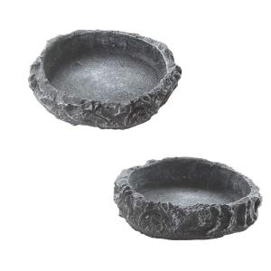 emours 爬虫類水皿 食品ボウル ロックワーム 餌やり機 ヒョウヤモリ クモ サソリ カメレオン 2個パック
