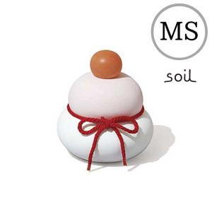 soil KAGAMI MOCHI kaga L437 MS 紅白色 珪藻土 湿気 速乾 鏡餅 吸湿 調湿 ピンク ソイル