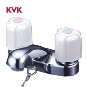あすつく対応  KVK ケーブイケー 2ハンドル混合栓 KM66G 一般地 水栓金具 やさしさ推奨品 ゴム栓付き エコこま水栓｜craseal