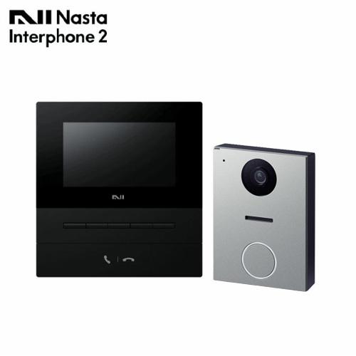 あすつく対応  NASTA インターホン2 KS-ND02A-BKSV 親機/ブラック × 子機/シ...