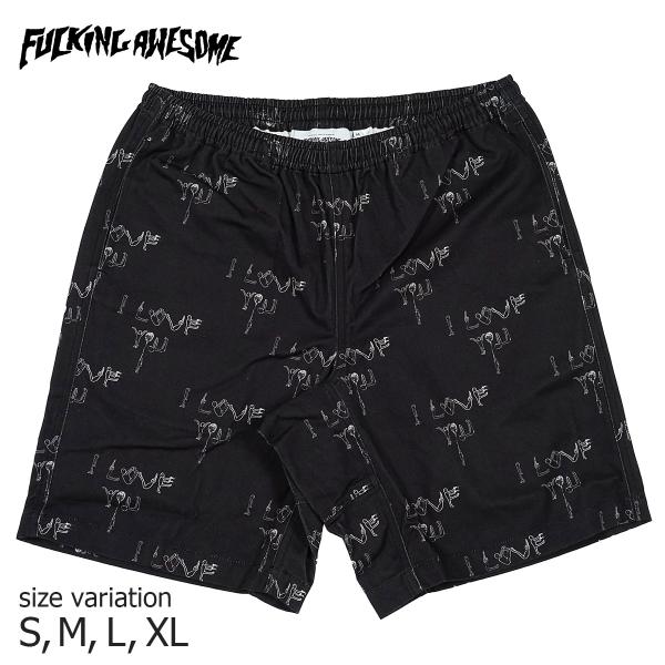 Fucking Awesome I Love You Shorts BLACK ファッキングオーサム...
