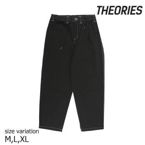 THEORIES STAMP LOUNGE PANT BLACK CONTRAST セオリーズ ボトム パンツ ストリート スケボー スケートボード｜crass