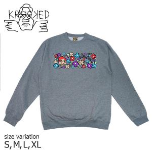 KROOKED アウター クルキッド Sweatpants Crew Sweatshirt　FRONTPRINT