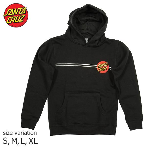 SANTA CRUZ Classic Dot P/O HOODED YOUTH BLACK S M ...