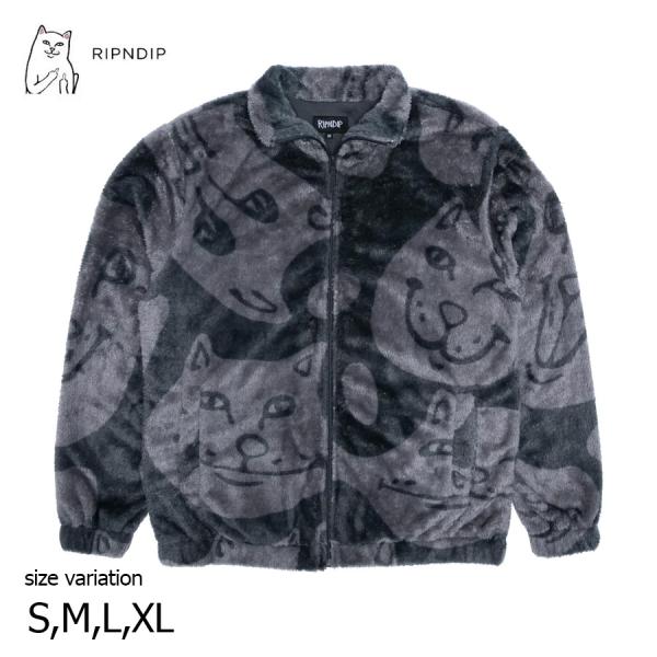 RIPNDIP Many Faces Sherpa Jacket Charcoal リップンディップ...