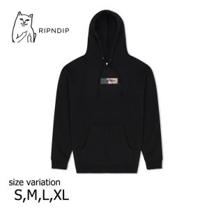 RIPNDIP VAN NERMAL HOODIE BLACK リップンディップ フーディー パーカー スケボー メンズ レディース アウター ラバー ロゴ 猫 黒｜crass