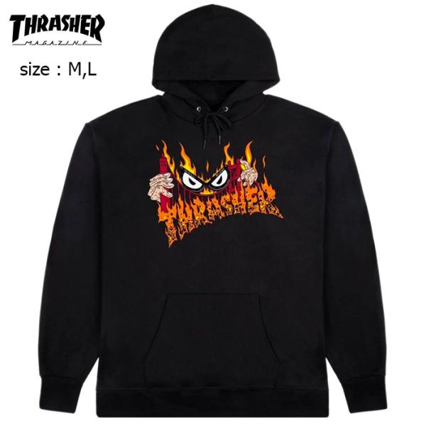 THRASHER スラッシャー フーディー プルオーバー パーカー 長袖 スケボー SUCKA FR...