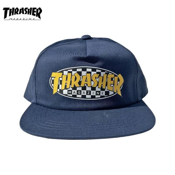 THRASHER CHECKERED OVAL SNAPBACK スラッシャー キャップ 帽子 スケ...