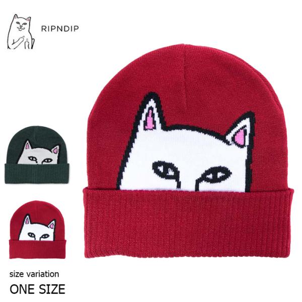 RIPNDIP Peeking Nermal Beanie Wine Marled リップンディップ...