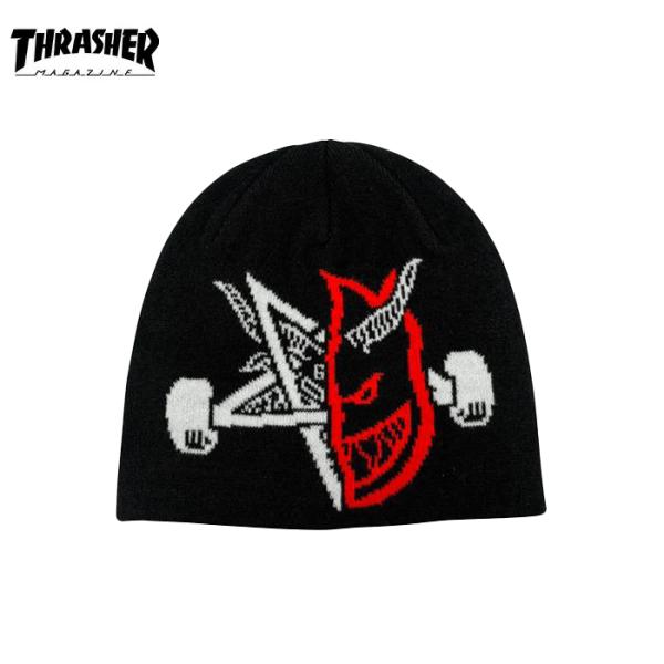 THRASHER スラッシャー ビーニー THRASH&amp;BURN SKULLY BEANIE ニット...