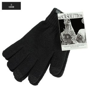 SOUR Touchy Gloves BLACK サワー 手袋 グローブ 防寒 プレゼント｜crass