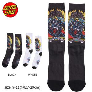 SANTA CRUZ サンタクルーズ ソックス 靴下 スケボー NATAS SCREAMING PANTHER SOCKS 24SP スケートボード ストリート SKATE SK8｜crass