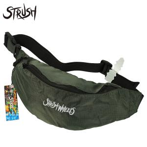 STRUSH Stream West Bag OLIVE ストラッシュ ウェスト ポーチ スケボー スケートボード SKATEBOARD ストリート｜crass