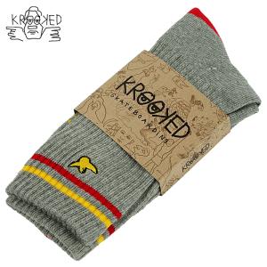 KROOKED BIRD HEATHER GREY クルキッド クルックド ソックス 靴下 スケボー マークゴンザレス｜crass