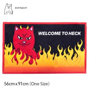 RIPNDIP Welcome to Heck Rug BLACK リップン ディップ ラグマット インテリア メンズ レディース スケートボード ねこ｜crass