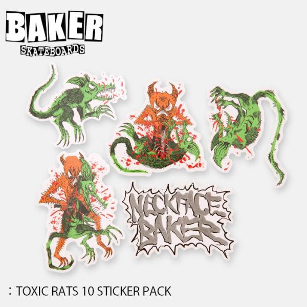 BAKER ベイカー ベーカー ステッカーパック 小物 トキシックラット スケボー STICKERS...