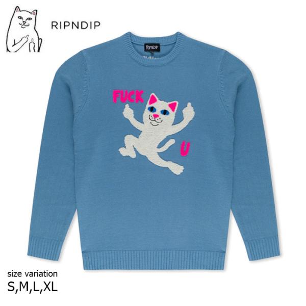 RIPNDIP F-U Knit Sweater Periwinkle リップン ディップ ストリー...