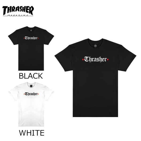THRASHER S/S THE END OATH TEE BLACK WHITE Tシャツ 半袖 ...
