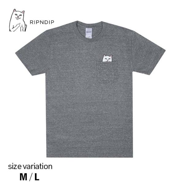 RIPNDIP Lord Nermal Pocket Tee GRAY リップン ディップ Tシャツ...