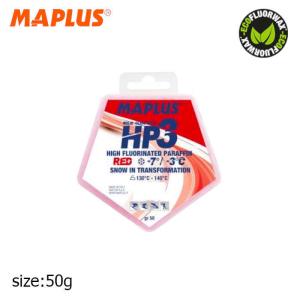 MAPLUS HP3 RED マプラス ワックス ベース レーシング スノーボード スキー 高フッ素パラフィン 滑走面 50g｜crass