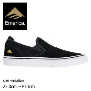 Emerica WINO G6 SLIP-ON BLACK / WHITE / GOLD エメリカ スリッポン スニーカー スケートボード スケボー シューズ 靴｜crass
