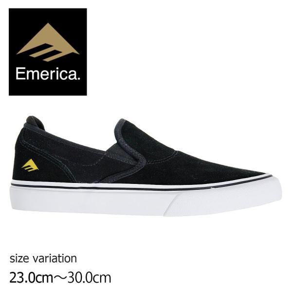 Emerica WINO G6 SLIP-ON BLACK / WHITE / GOLD エメリカ ...
