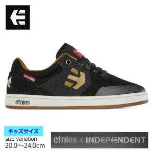 etnies KIDS MARANAxINDY BLACK エトニーズ スニーカー スケートボード ジュニア 子供 ベビー スケボー 靴 インディ マラナ シューズ｜crass