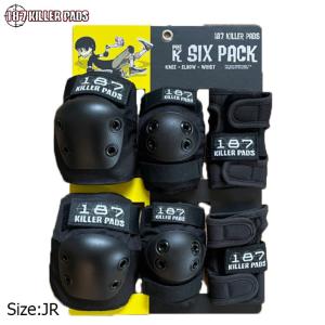 キッズ プロテクター 187 KILLER PADS SIX PACK JR BLACK スケボー
