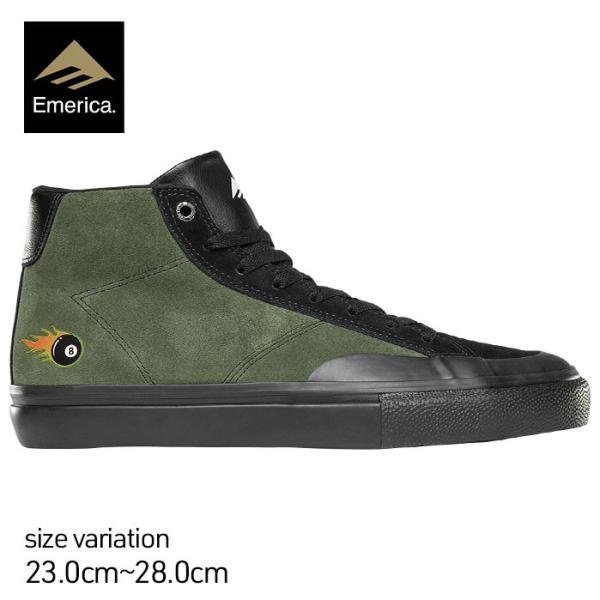 Emerica OMEN HI BLACK/OLIVE エメリカ オーメン スニーカー スケートボー...