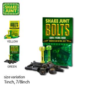 SHAKE JUNT BOLTS GREEN YELLOW シェイクジャント Hardware ハードウエア ボルト ビス ナット パーツ ネジ スケートボード取り付け 部品｜crass
