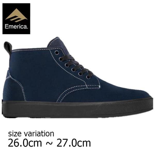 Emerica SPANKY HI NAVY/BLACK エメリカ スニーカー スエード スケートボ...